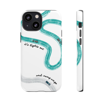 Mercedes F1 Phone Case Painted "its lights out and away we go", Trendy F1 Gift, Formula 1 Gift, Cute F1 Phone Case