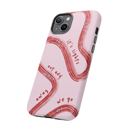 Pink and Red Lights Out F1 Phone Case Design, Trendy F1 Gift, Formula 1 Gift, Cute F1 Phone Case, Unique Formula One Phone Case