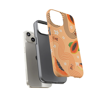 Orange F1 McLaren and Papaya Phone Case, Trendy F1 Gift, Formula 1 Gift, Cute Fruit F1 Phone Case, Unique Phone Case
