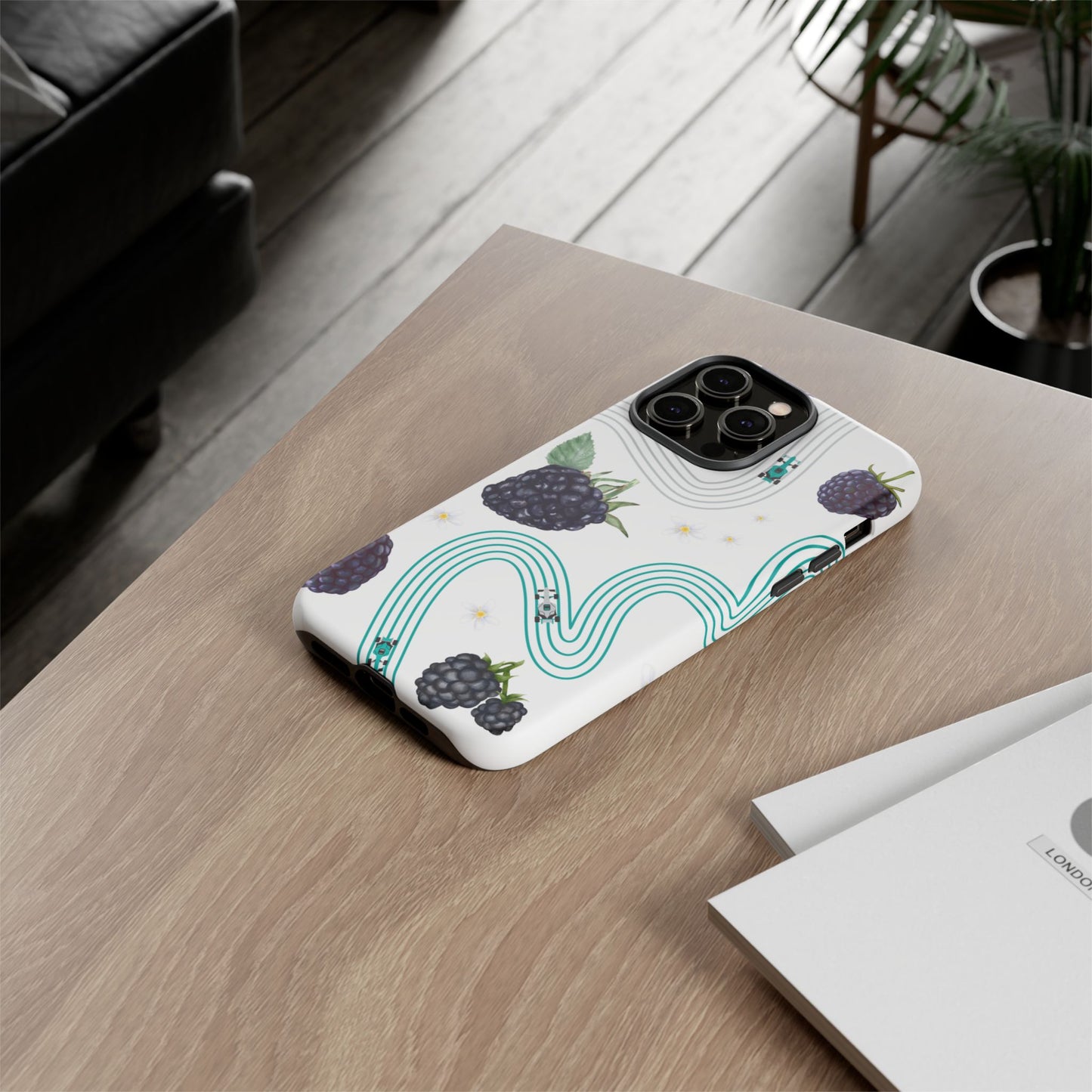F1 Mercedes and Blackberries Phone Case , Trendy F1 Gift, Formula 1 Gift, Cute Fruit F1 Phone Case, Unique Phone Case