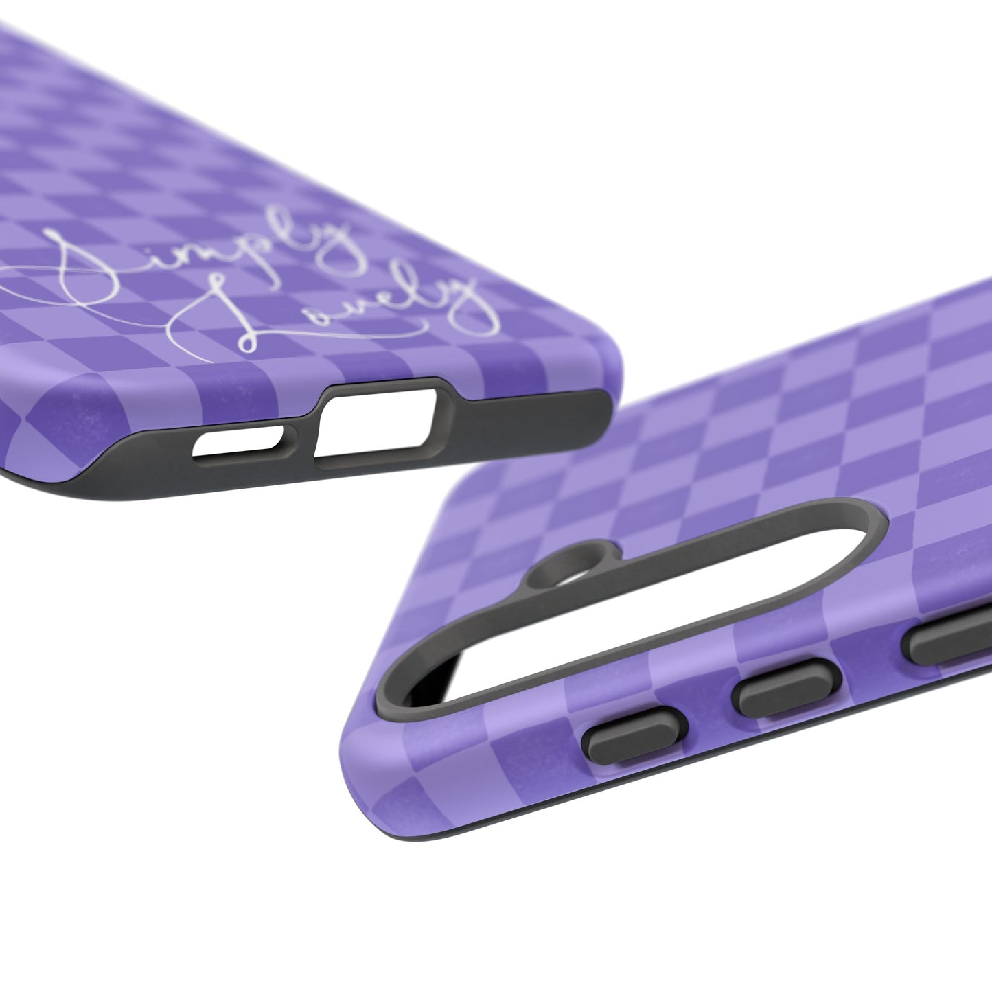 Simply Lovely Purple Checkered F1 Phone Case Design, Trendy F1 Gift, Formula 1 Gift, Cute F1 Phone Case