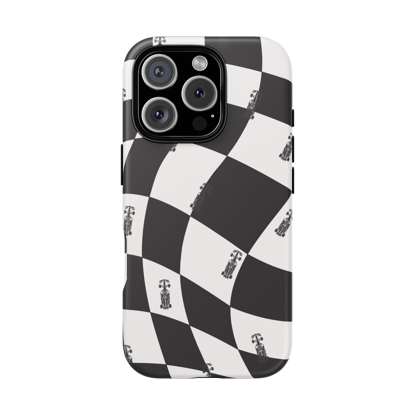 F1 Phone Case Black and White Checkered Design, Trendy F1 Gift, Formula 1 Gift, Cute F1 Phone Case, Unique Formula One Phone Case