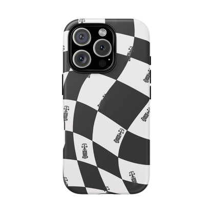 F1 Phone Case Black and White Checkered Design, Trendy F1 Gift, Formula 1 Gift, Cute F1 Phone Case, Unique Formula One Phone Case