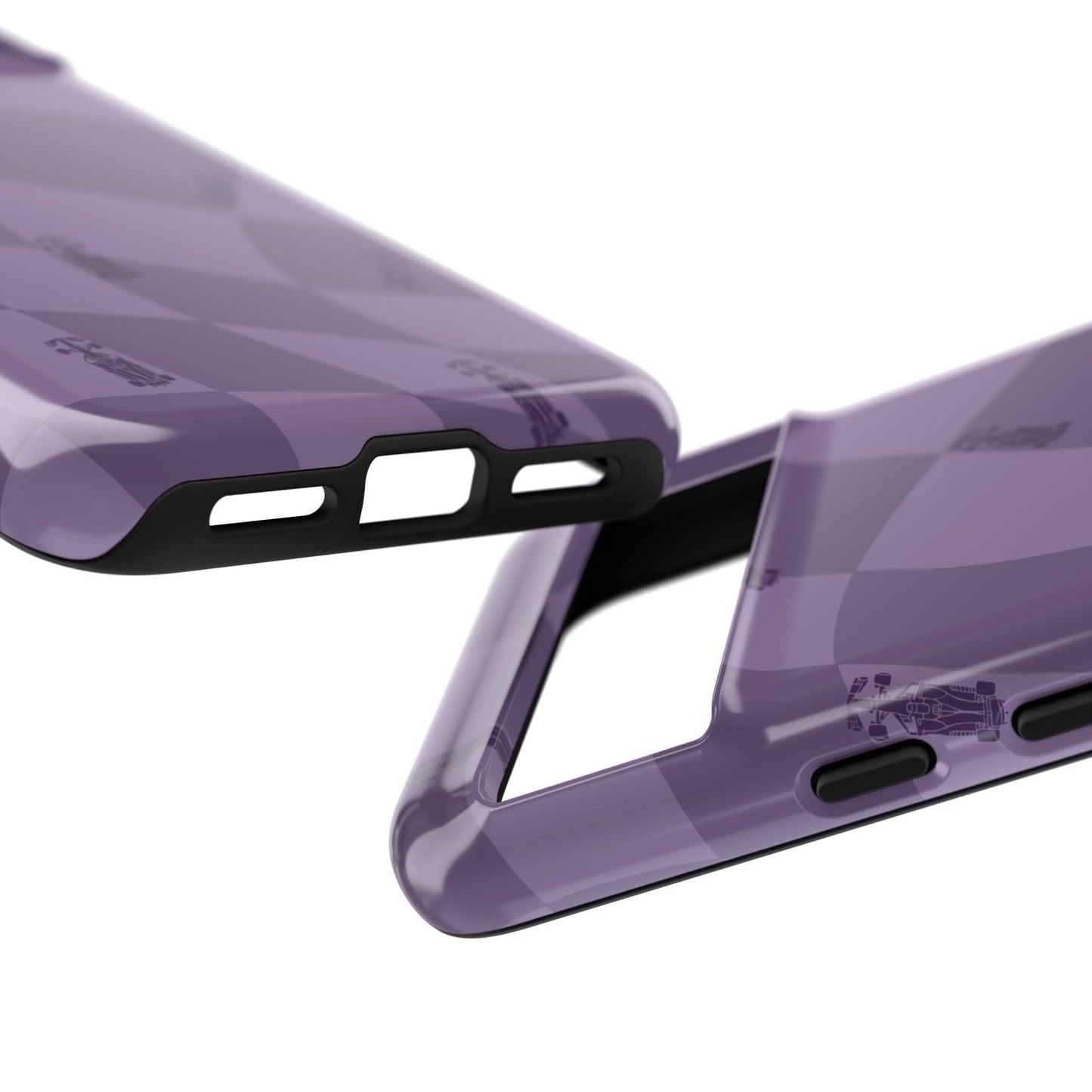 F1 Phone Case Purple Checkered Design, Trendy F1 Gift, Formula 1 Gift, Cute F1 Phone Case, Unique Formula One Phone Case