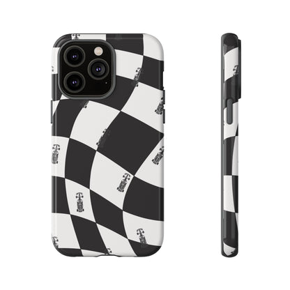 F1 Phone Case Black and White Checkered Design, Trendy F1 Gift, Formula 1 Gift, Cute F1 Phone Case, Unique Formula One Phone Case