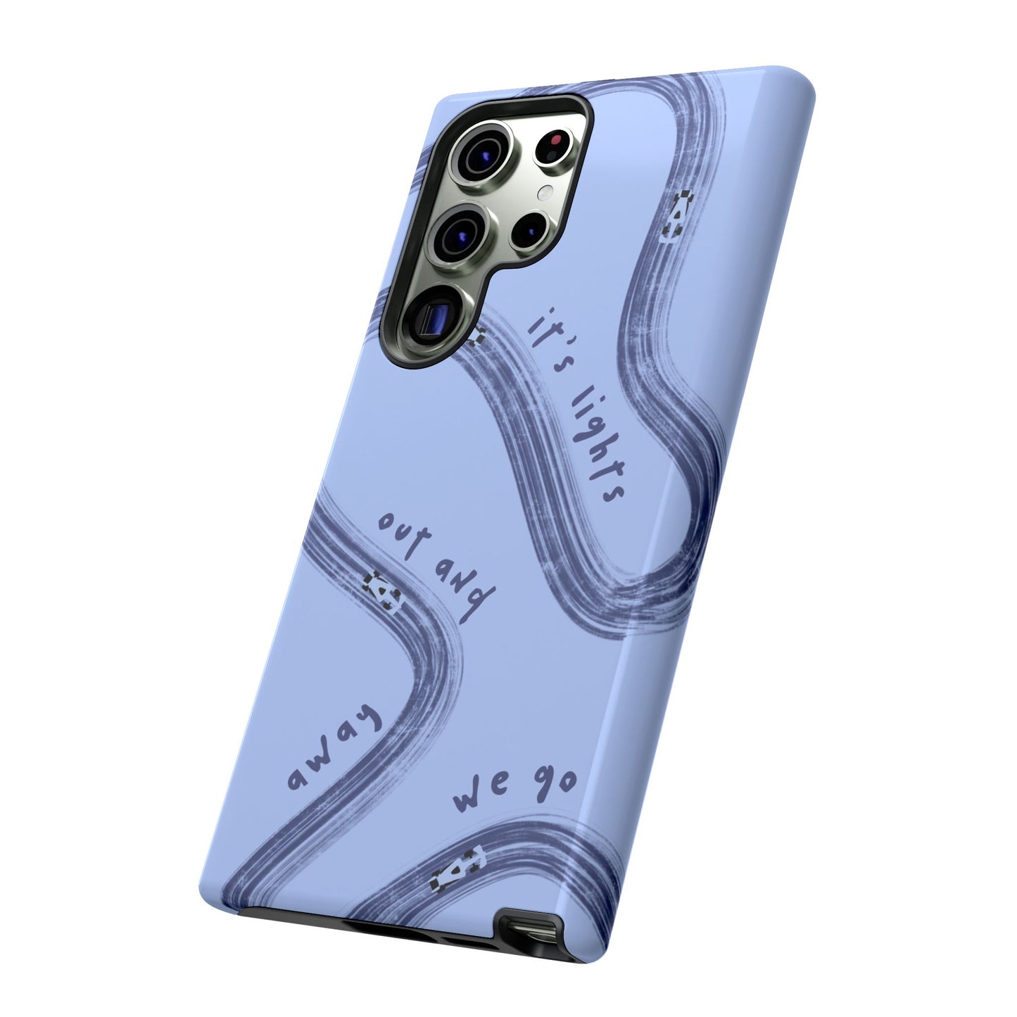 Blue Lights Out F1 Phone Case Design, Trendy F1 Gift, Formula 1 Gift, Cute F1 Phone Case, Unique Formula One Phone Case