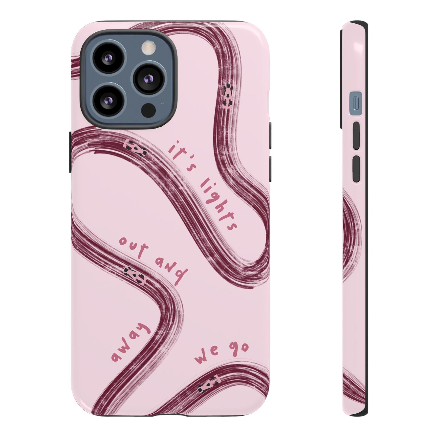Pink Lights Out F1 Phone Case Design, Trendy F1 Gift, Formula 1 Gift, Cute F1 Phone Case, Unique Formula One Phone Case