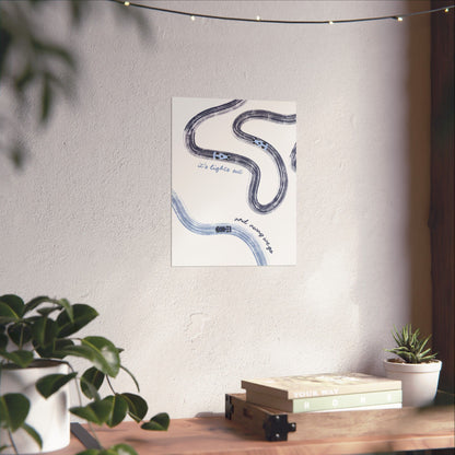 Blue F1 Matte Vertical Poster | F1 Giclée Art Print (US SIZING)
