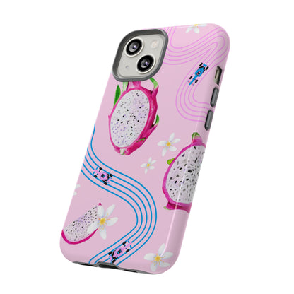 Pink F1 Alpine and Dragonfruit Phone Case, Trendy F1 Gift, Formula 1 Gift, Cute Fruit F1 Phone Case, Unique Phone Case