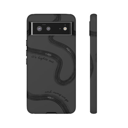 F1 Phone Case Monochrome Black Painted "its lights out and away we go", Trendy F1 Gift, Formula 1 Gift, Cute F1 Phone Case, Phone Case