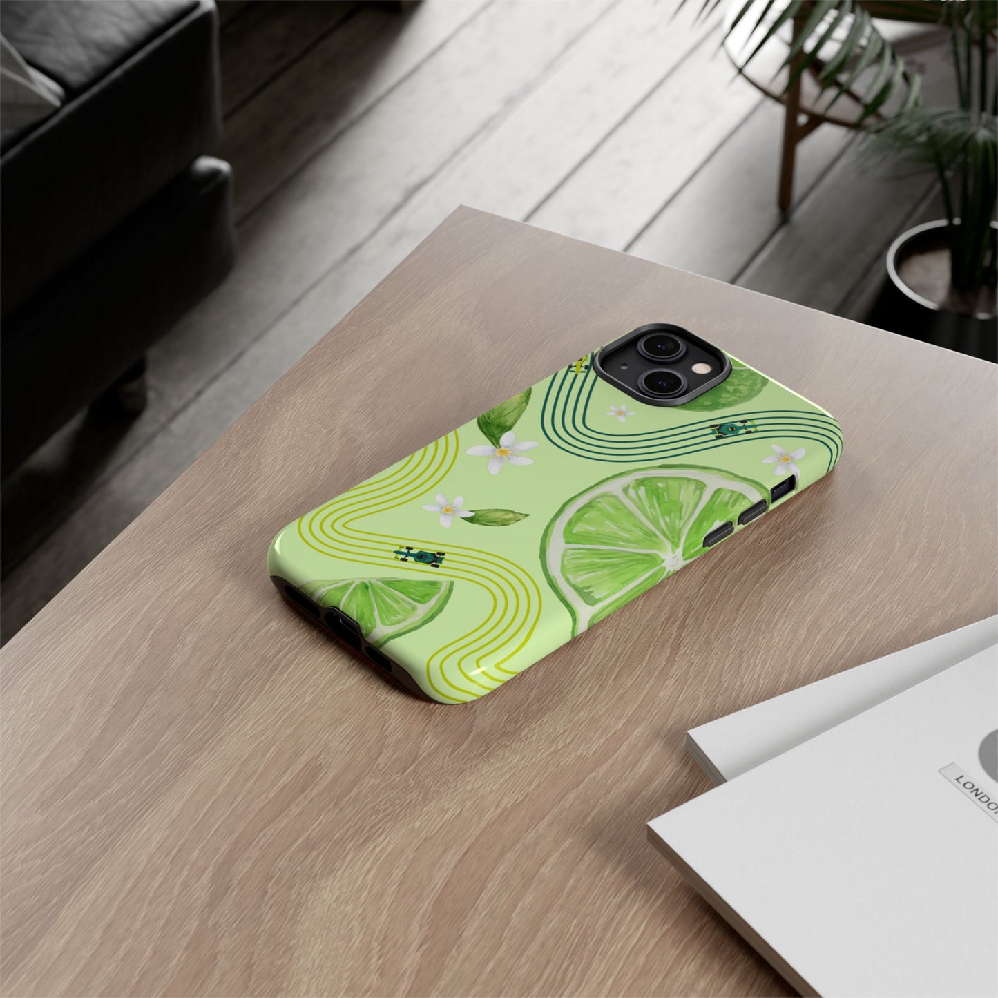 Green F1 Aston Martin and Lime Phone Case, Trendy F1 Gift, Formula 1 Gift, Cute Fruit F1 Phone Case, Unique Phone Case
