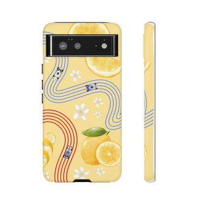 Yellow F1 Racing Bulls and Lemons Phone Case, Trendy F1 Gift, Formula 1 Gift, Cute Fruit F1 Phone Case, Unique Phone Case
