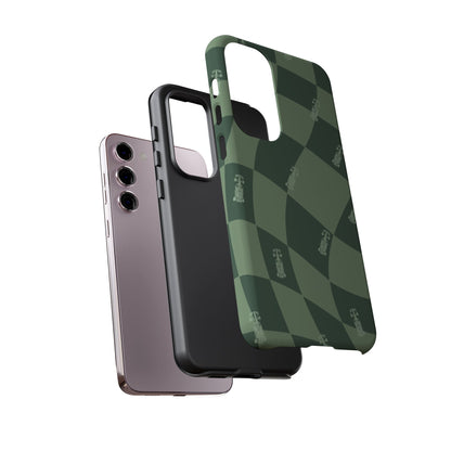 F1 Phone Case Green Checkerboard Design, Trendy F1 Gift, Formula 1 Gift, Cute F1 Phone Case, Unique Formula One Phone Case