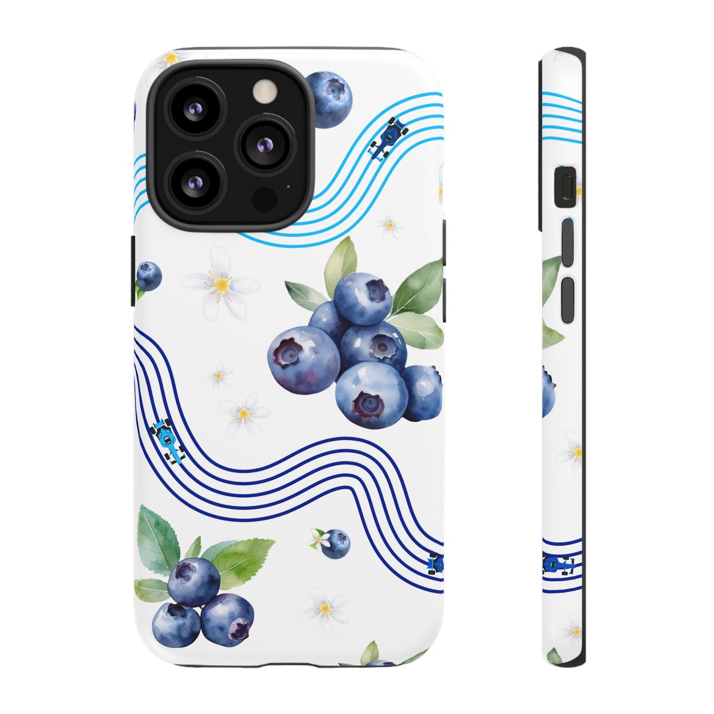 F1 Williams and Blueberries Phone Case, Trendy F1 Gift, Formula 1 Gift, Cute Fruit F1 Phone Case, Unique Phone Case