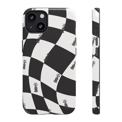 F1 Phone Case Black and White Checkered Design, Trendy F1 Gift, Formula 1 Gift, Cute F1 Phone Case, Unique Formula One Phone Case