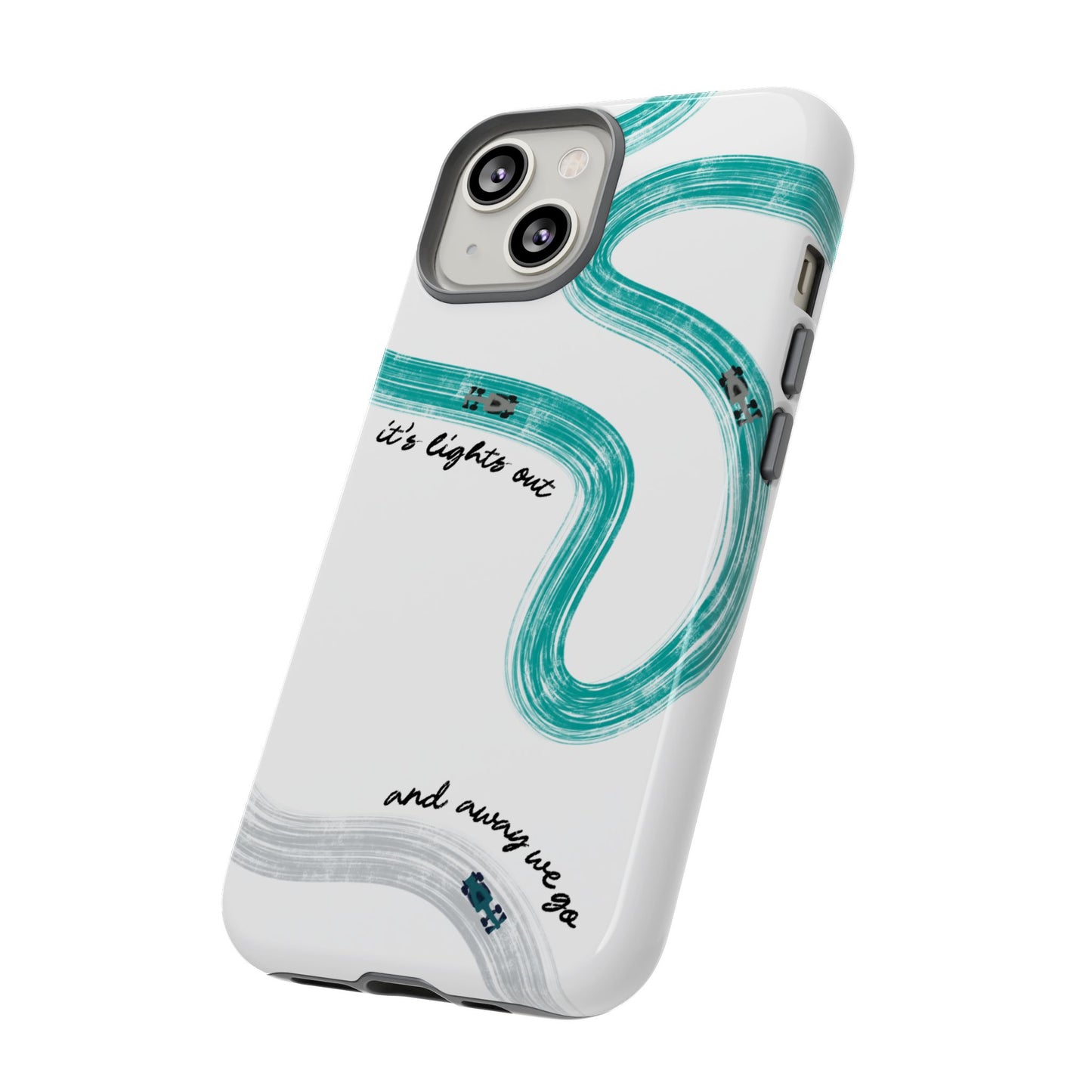 Mercedes F1 Phone Case Painted "its lights out and away we go", Trendy F1 Gift, Formula 1 Gift, Cute F1 Phone Case