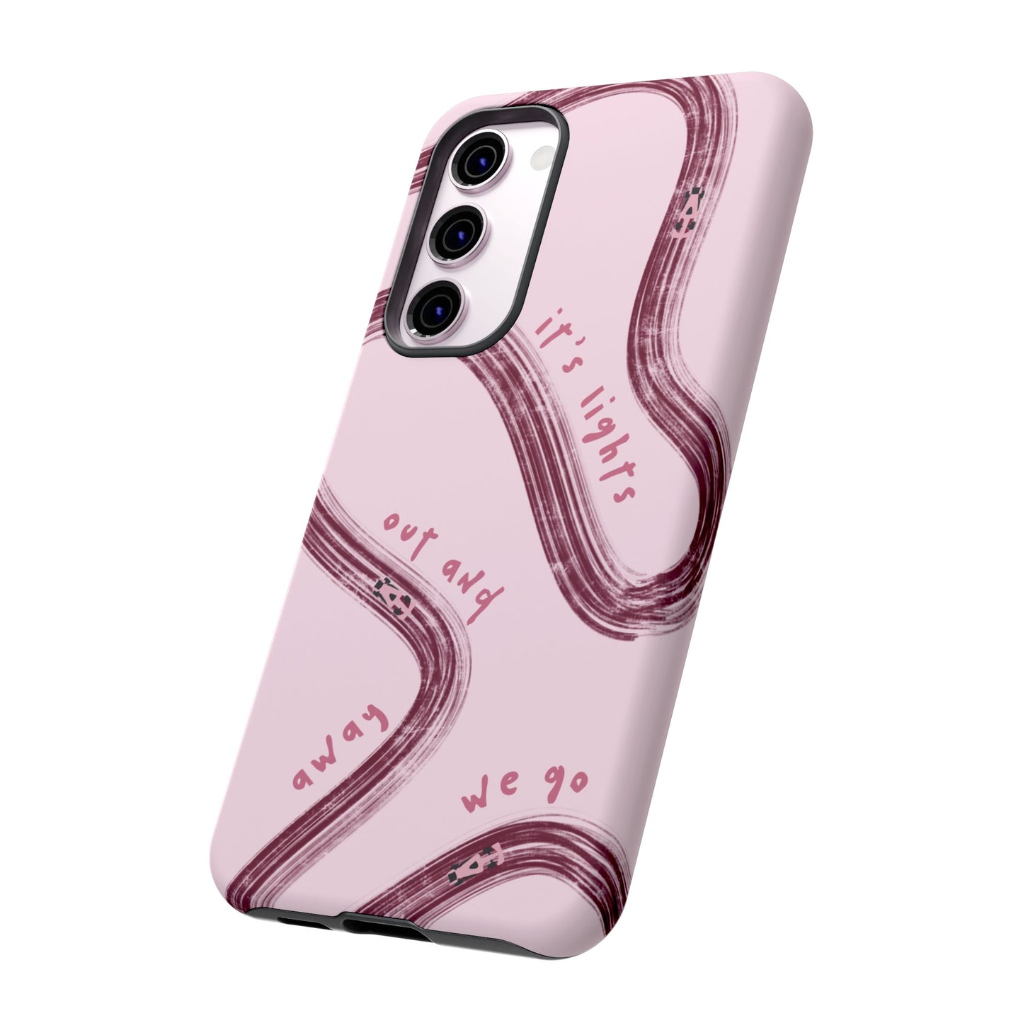 Pink Lights Out F1 Phone Case Design, Trendy F1 Gift, Formula 1 Gift, Cute F1 Phone Case, Unique Formula One Phone Case