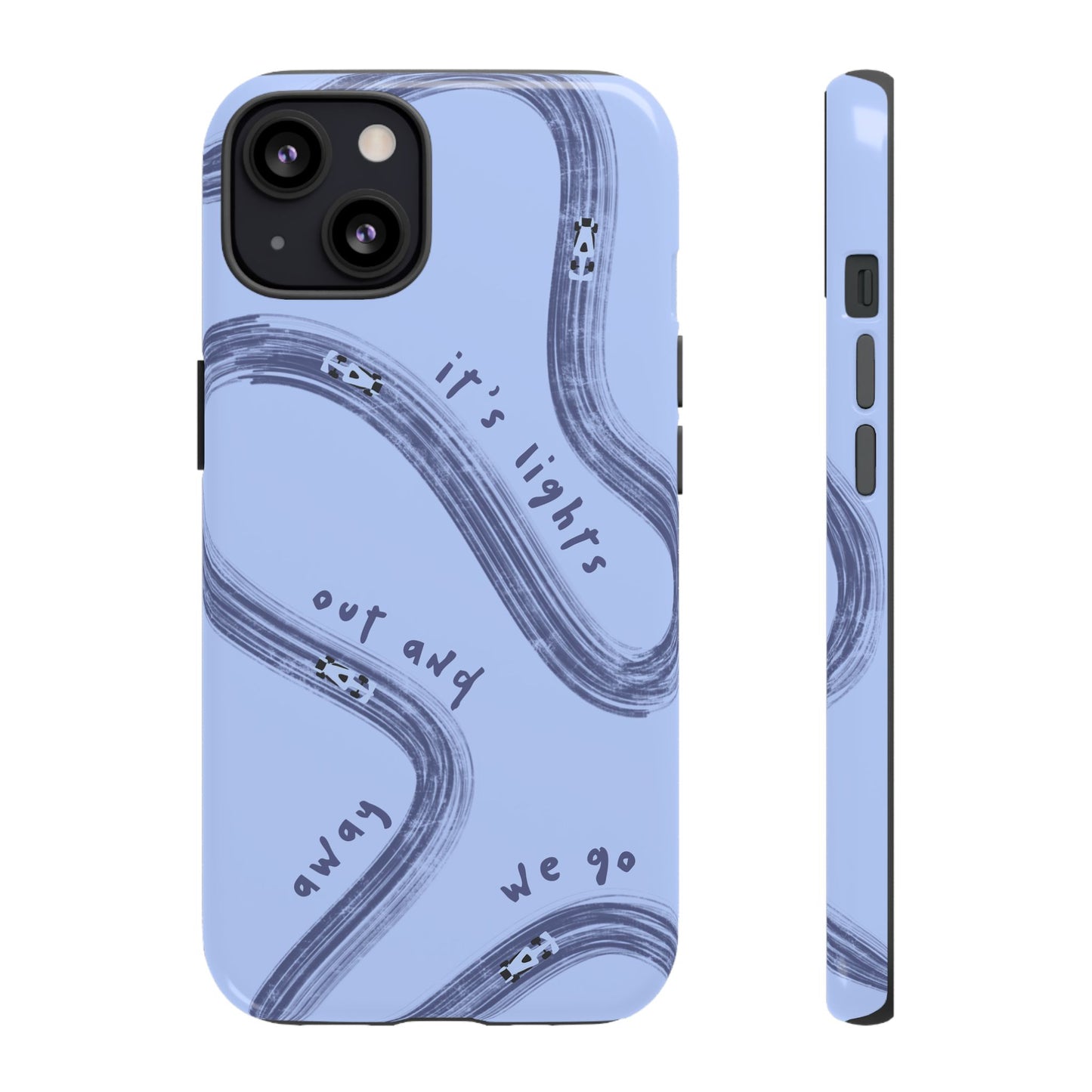 Blue Lights Out F1 Phone Case Design, Trendy F1 Gift, Formula 1 Gift, Cute F1 Phone Case, Unique Formula One Phone Case
