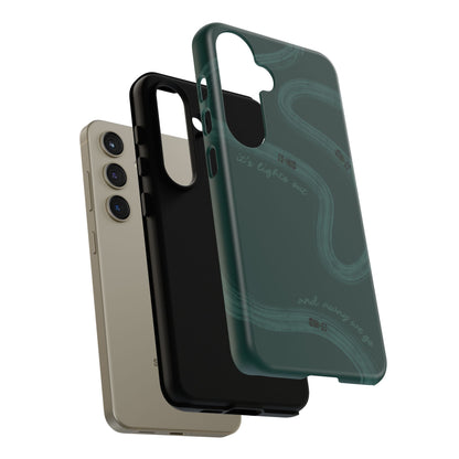 F1 Phone Case Monochrome Green Painted "its lights out and away we go", Trendy F1 Gift, Formula 1 Gift, Cute F1 Phone Case, Phone Case