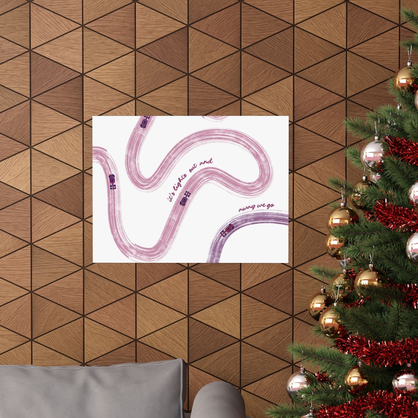 Mauve and Purple F1 Matte Horizontal Poster | US SIZING