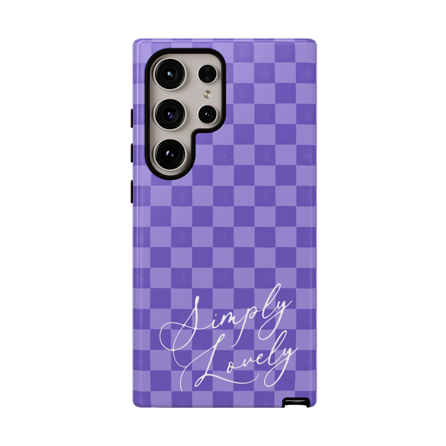 Simply Lovely Purple Checkered F1 Phone Case Design, Trendy F1 Gift, Formula 1 Gift, Cute F1 Phone Case