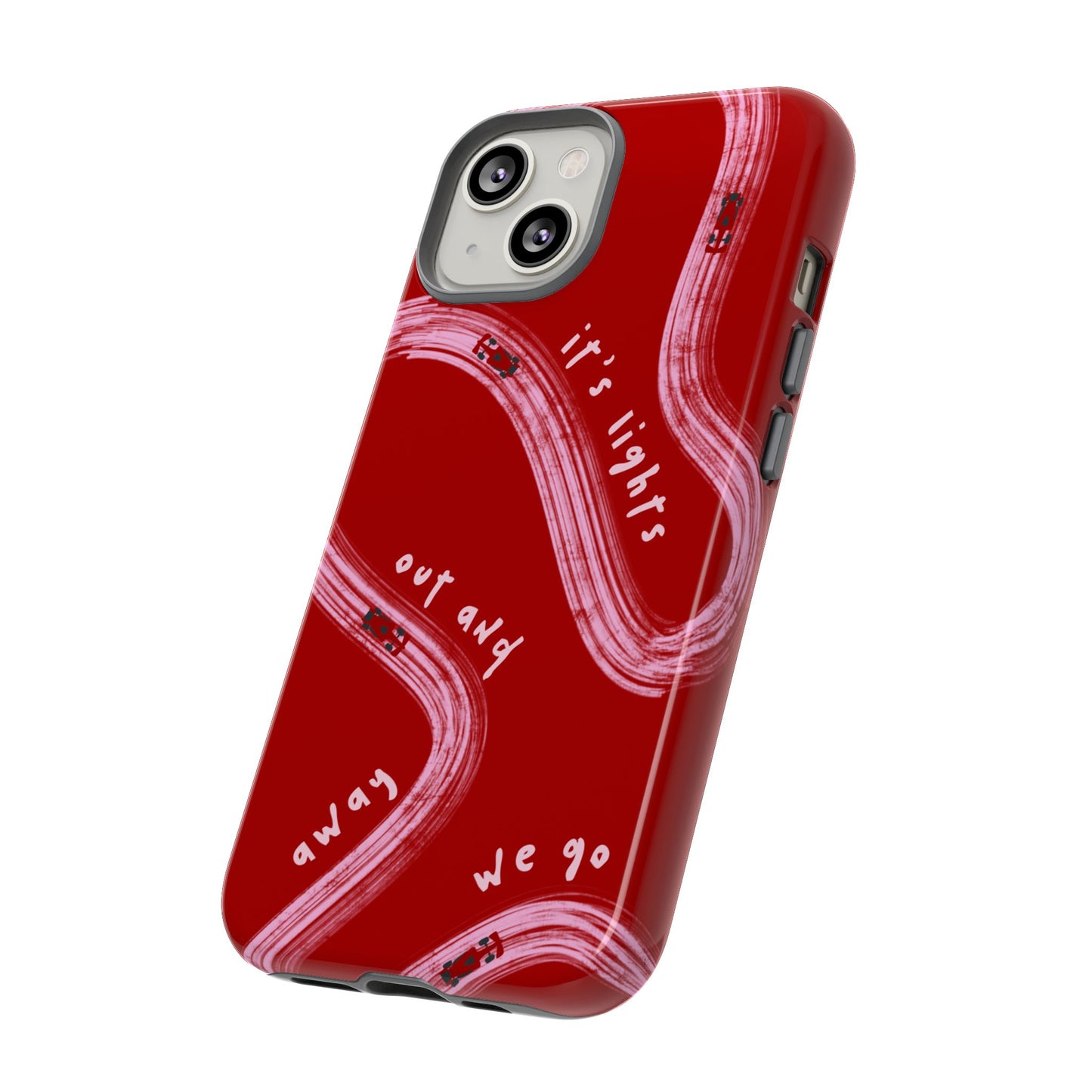 Red and Pink Lights Out F1 Phone Case Design, Trendy F1 Gift, Formula 1 Gift, Cute F1 Phone Case, Unique Formula One Phone Case