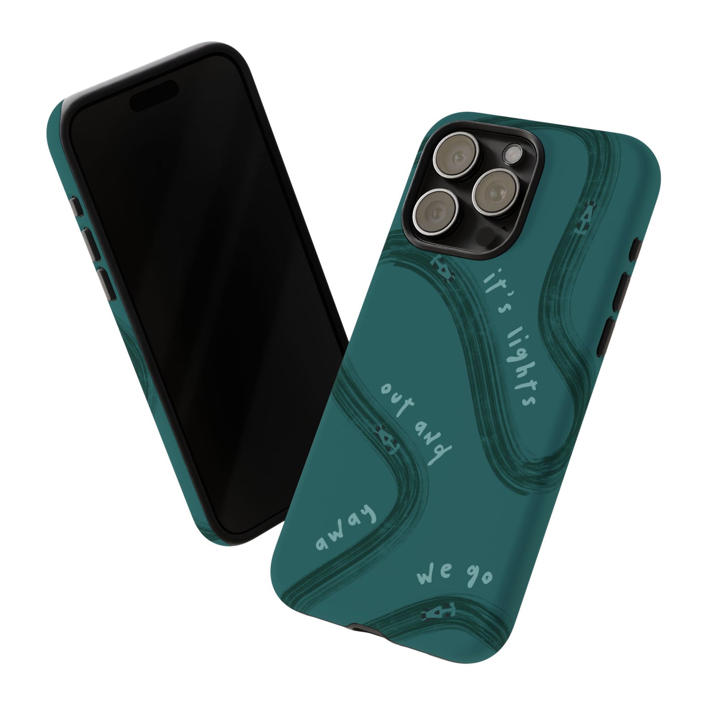 Teal Lights Out F1 Phone Case Design, Trendy F1 Gift, Formula 1 Gift, Cute F1 Phone Case, Unique Formula One Phone Case