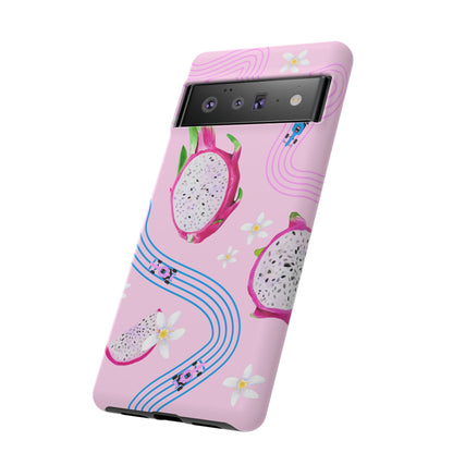 Pink F1 Alpine and Dragonfruit Phone Case, Trendy F1 Gift, Formula 1 Gift, Cute Fruit F1 Phone Case, Unique Phone Case