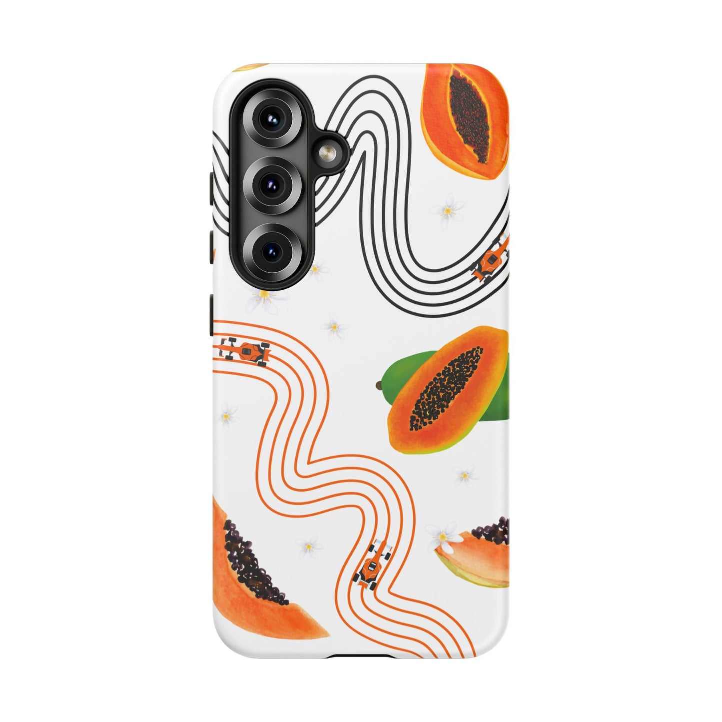 F1 McLaren and Papaya Phone Case , Trendy F1 Gift, Formula 1 Gift, Cute Fruit F1 Phone Case, Unique Phone Case