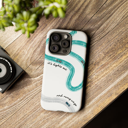 Mercedes F1 Phone Case Painted "its lights out and away we go", Trendy F1 Gift, Formula 1 Gift, Cute F1 Phone Case