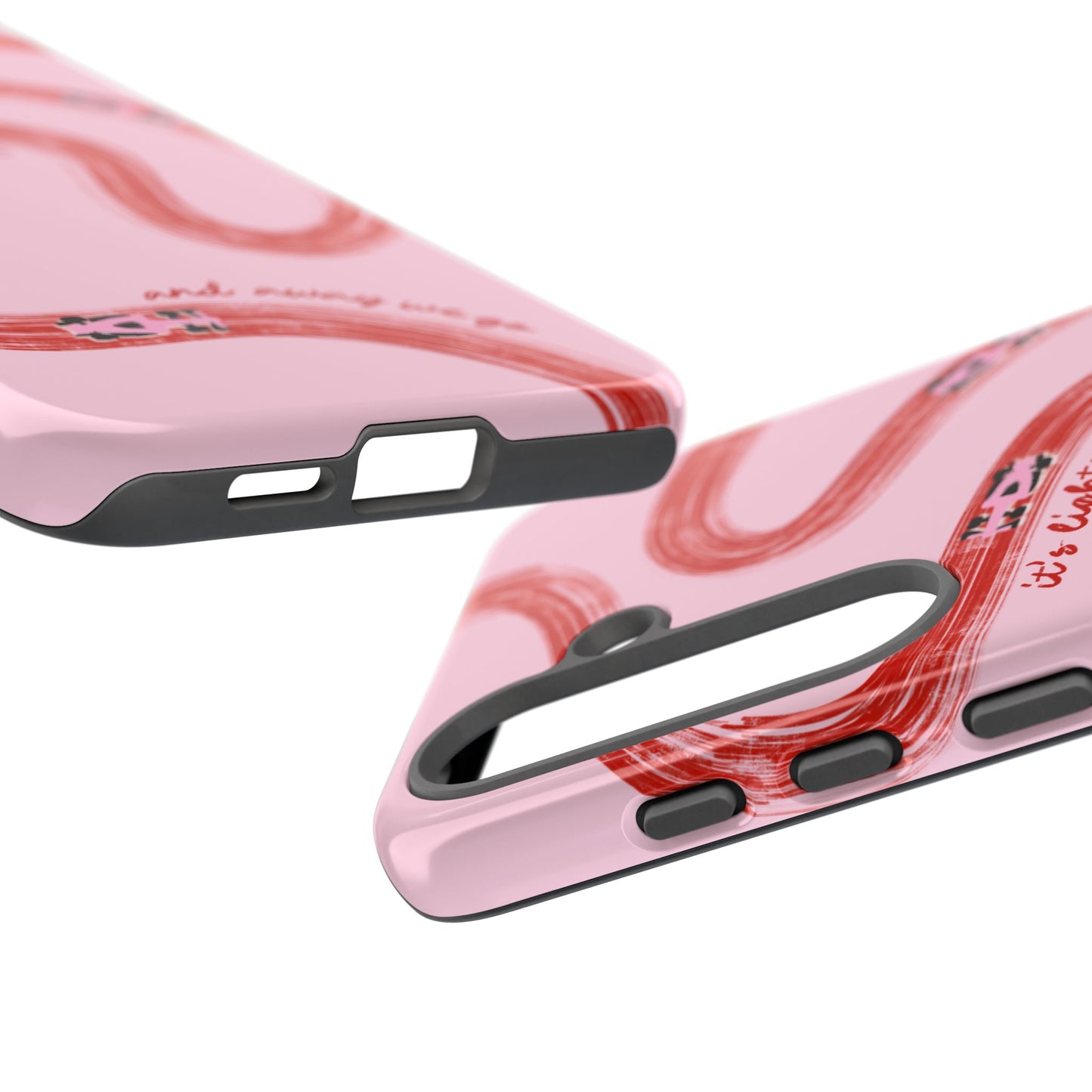 F1 Phone Case Pink and Red Painted "its lights out and away we go", Trendy F1 Gift, Formula 1 Gift, Cute F1 Phone Case, Unique Phone Case