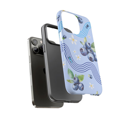 Blue F1 Williams and Blueberries Phone Case, Trendy F1 Gift, Formula 1 Gift, Cute Fruit F1 Phone Case, Unique Phone Case