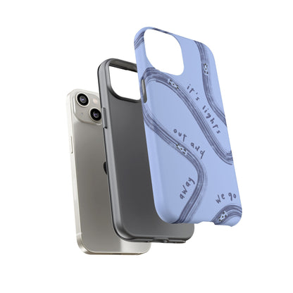 Blue Lights Out F1 Phone Case Design, Trendy F1 Gift, Formula 1 Gift, Cute F1 Phone Case, Unique Formula One Phone Case