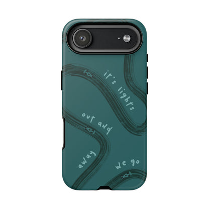 Teal Lights Out F1 Phone Case Design, Trendy F1 Gift, Formula 1 Gift, Cute F1 Phone Case, Unique Formula One Phone Case