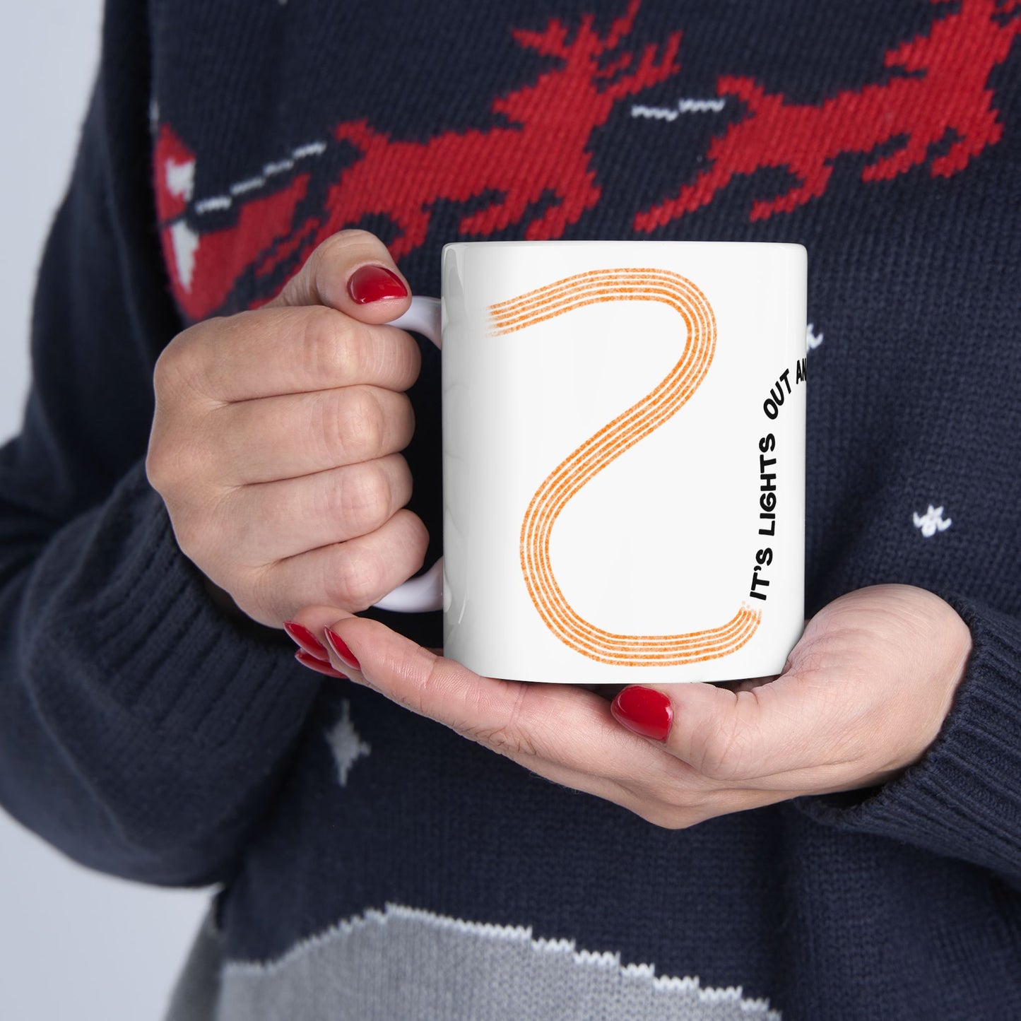 F1  It's Lights Out and Away We Go Mug, Unique Gift for Coffee Lovers, Whimsical Formula 1 Gift