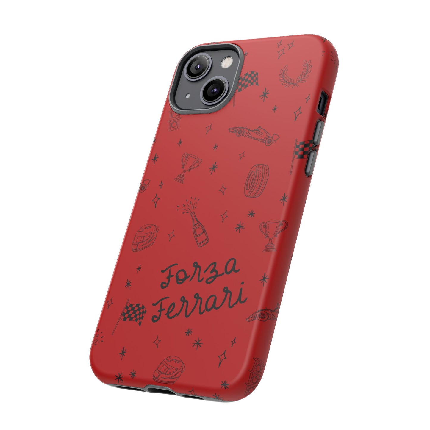 F1 Ferrari Racing Doodle "Forza Ferrari" F1 Phone Case Design