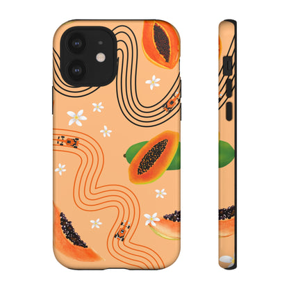 Orange F1 McLaren and Papaya Phone Case, Trendy F1 Gift, Formula 1 Gift, Cute Fruit F1 Phone Case, Unique Phone Case