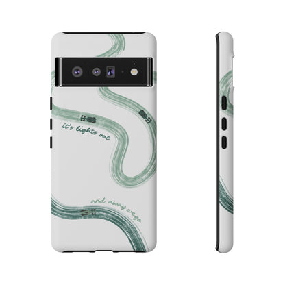 F1 Phone Case Green Painted "its lights out and away we go", Trendy F1 Gift, Formula 1 Gift, Cute F1 Phone Case, Gift for F1 Fans
