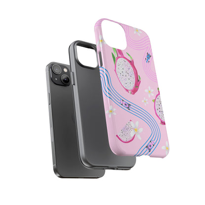 Pink F1 Alpine and Dragonfruit Phone Case, Trendy F1 Gift, Formula 1 Gift, Cute Fruit F1 Phone Case, Unique Phone Case