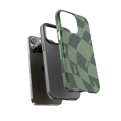 F1 Phone Case Green Checkerboard Design, Trendy F1 Gift, Formula 1 Gift, Cute F1 Phone Case, Unique Formula One Phone Case