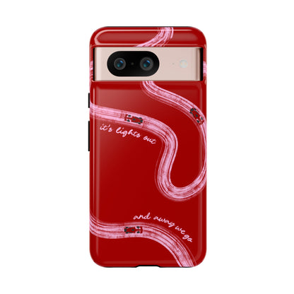 Red and Pink Lights Out F1 Phone Case Design, Trendy F1 Gift, Formula 1 Gift, Cute F1 Phone Case, Unique Formula One Phone Case
