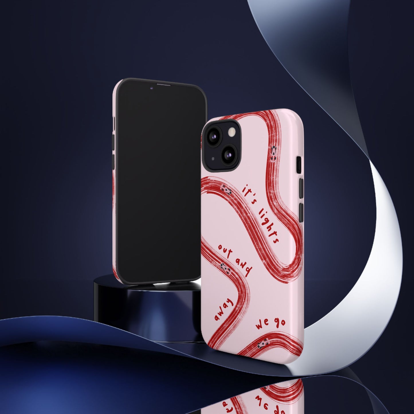 Pink and Red Lights Out F1 Phone Case Design, Trendy F1 Gift, Formula 1 Gift, Cute F1 Phone Case, Unique Formula One Phone Case