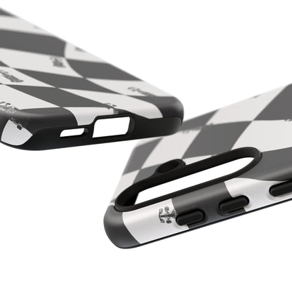F1 Phone Case Black and White Checkered Design, Trendy F1 Gift, Formula 1 Gift, Cute F1 Phone Case, Unique Formula One Phone Case