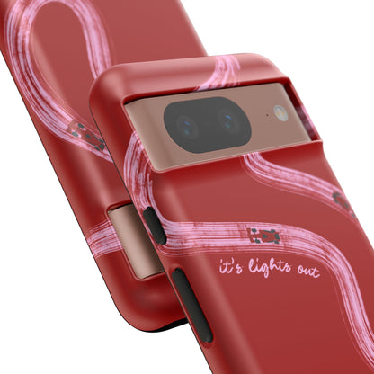 Red and Pink Lights Out F1 Phone Case Design, Trendy F1 Gift, Formula 1 Gift, Cute F1 Phone Case, Unique Formula One Phone Case