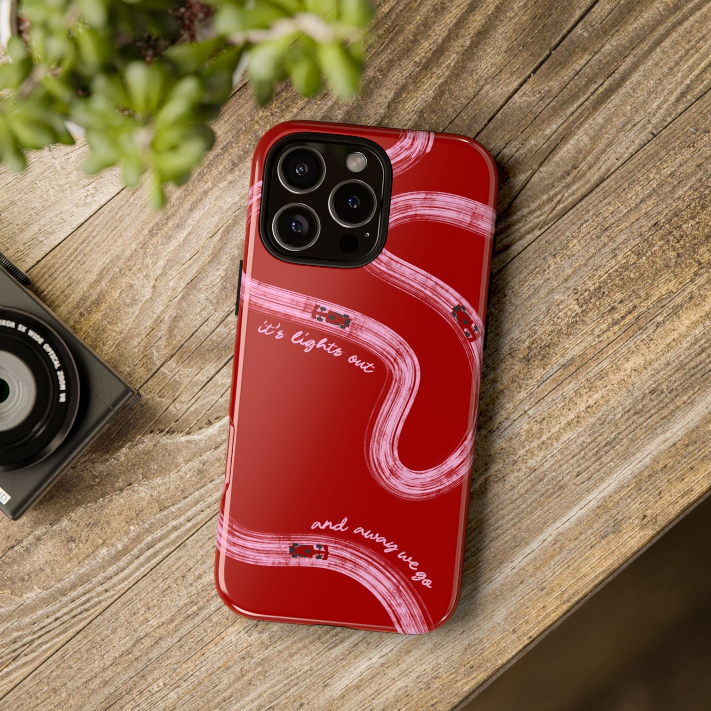 Red and Pink Lights Out F1 Phone Case Design, Trendy F1 Gift, Formula 1 Gift, Cute F1 Phone Case, Unique Formula One Phone Case