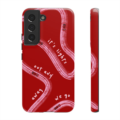 Red and Pink Lights Out F1 Phone Case Design, Trendy F1 Gift, Formula 1 Gift, Cute F1 Phone Case, Unique Formula One Phone Case