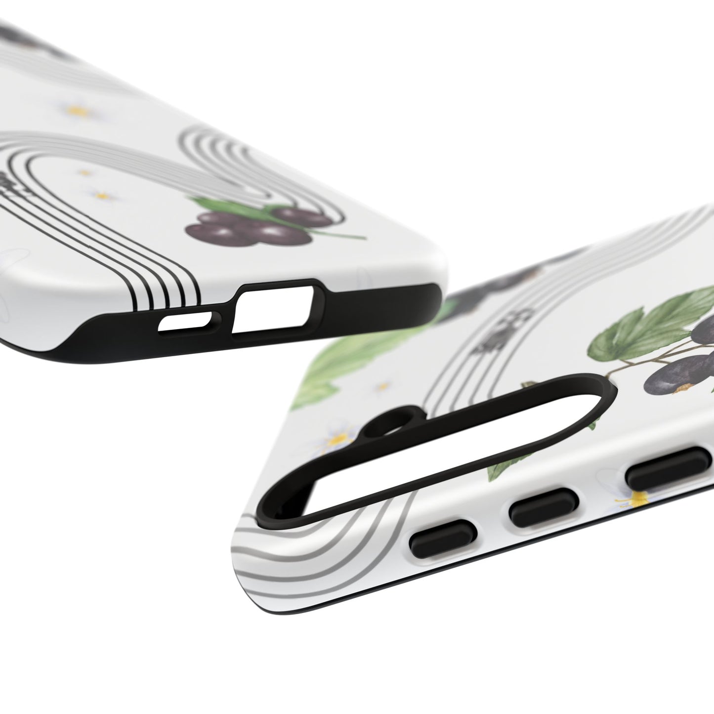 F1 Cadillac and Black Currants Phone Case, Trendy F1 Gift, Formula 1 Gift, Cute Fruit F1 Phone Case, Unique Phone Case