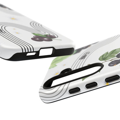 F1 Cadillac and Black Currants Phone Case, Trendy F1 Gift, Formula 1 Gift, Cute Fruit F1 Phone Case, Unique Phone Case