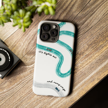Mercedes F1 Phone Case Painted "its lights out and away we go", Trendy F1 Gift, Formula 1 Gift, Cute F1 Phone Case