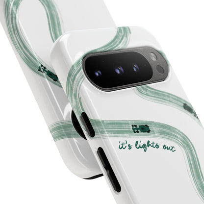 F1 Phone Case Green Painted "its lights out and away we go", Trendy F1 Gift, Formula 1 Gift, Cute F1 Phone Case, Gift for F1 Fans